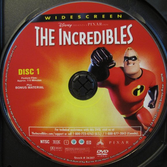 The Incredibles DVD and Case - Widescreen Edition - Picture 5 of 8